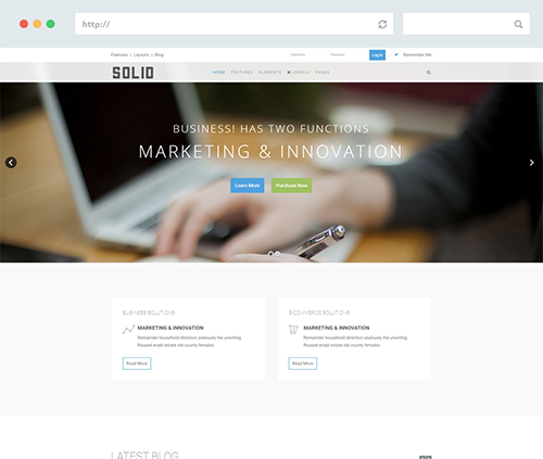 Solid Joomla Template for Business