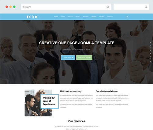 One-Page Joomla Template