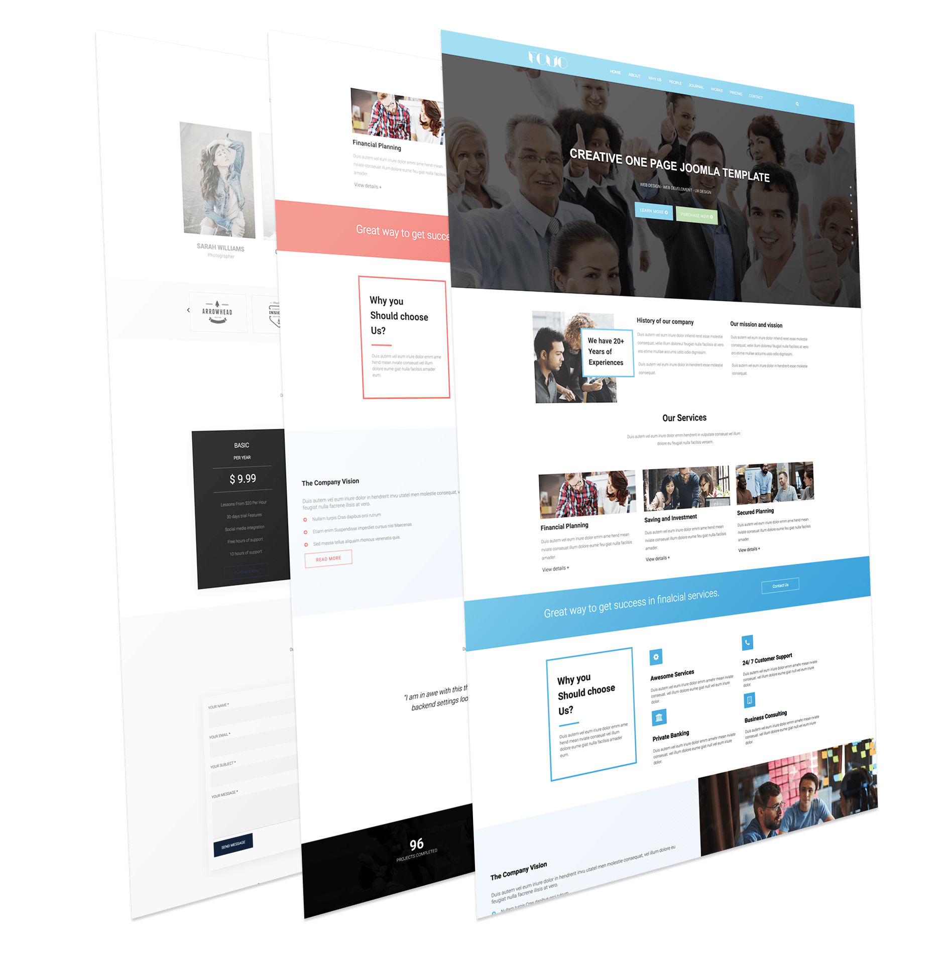 One Page Joomla Template