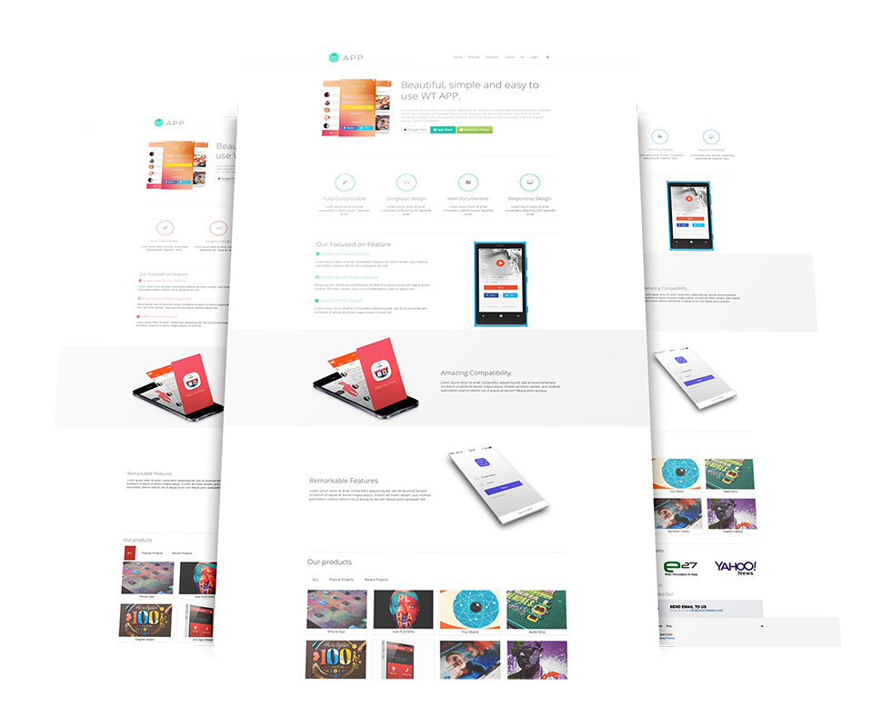 WT APP Responsive Joomla Landing Template