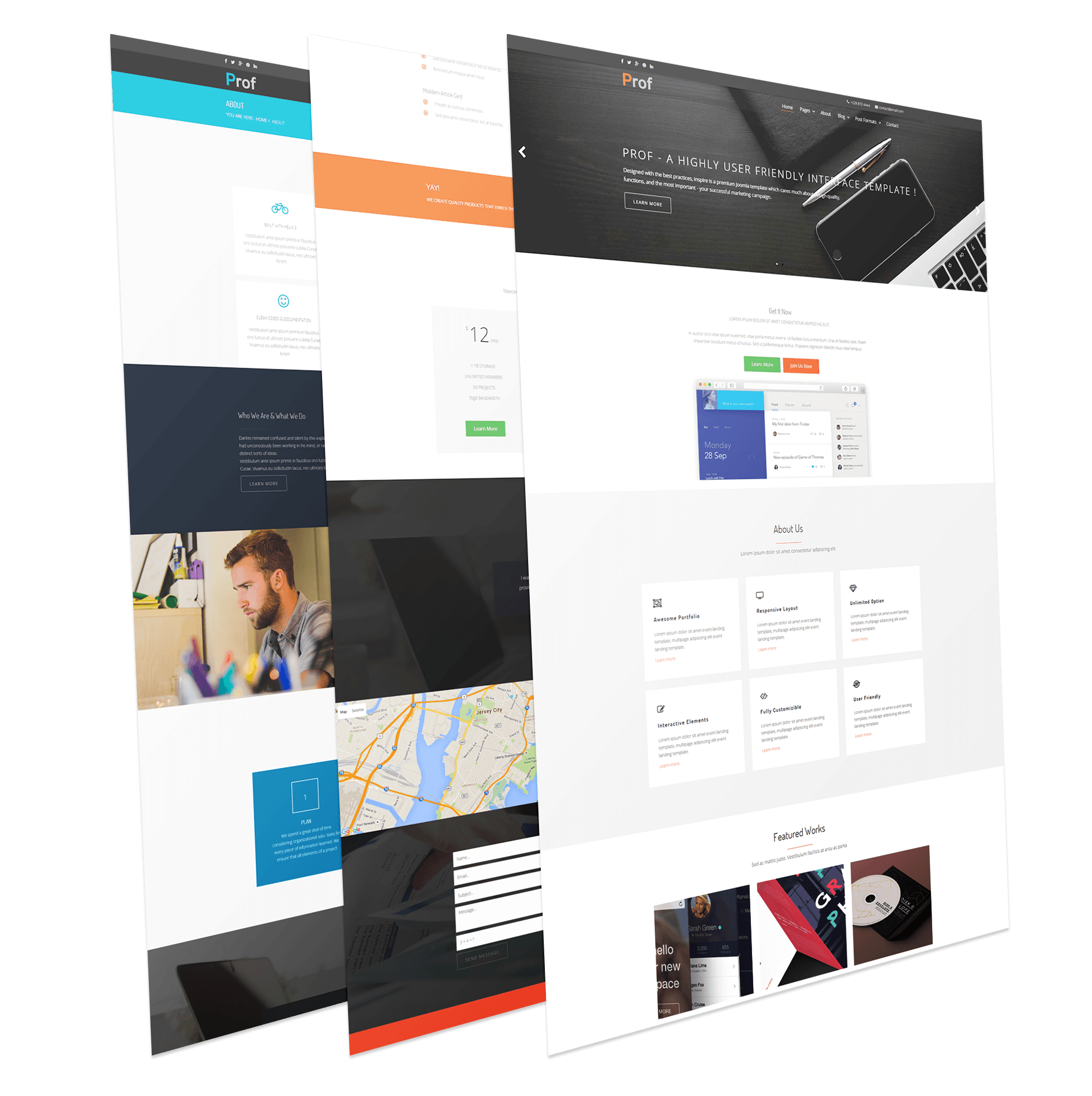Modern Joomla Templates Modern and creative Joomla Template - Prof