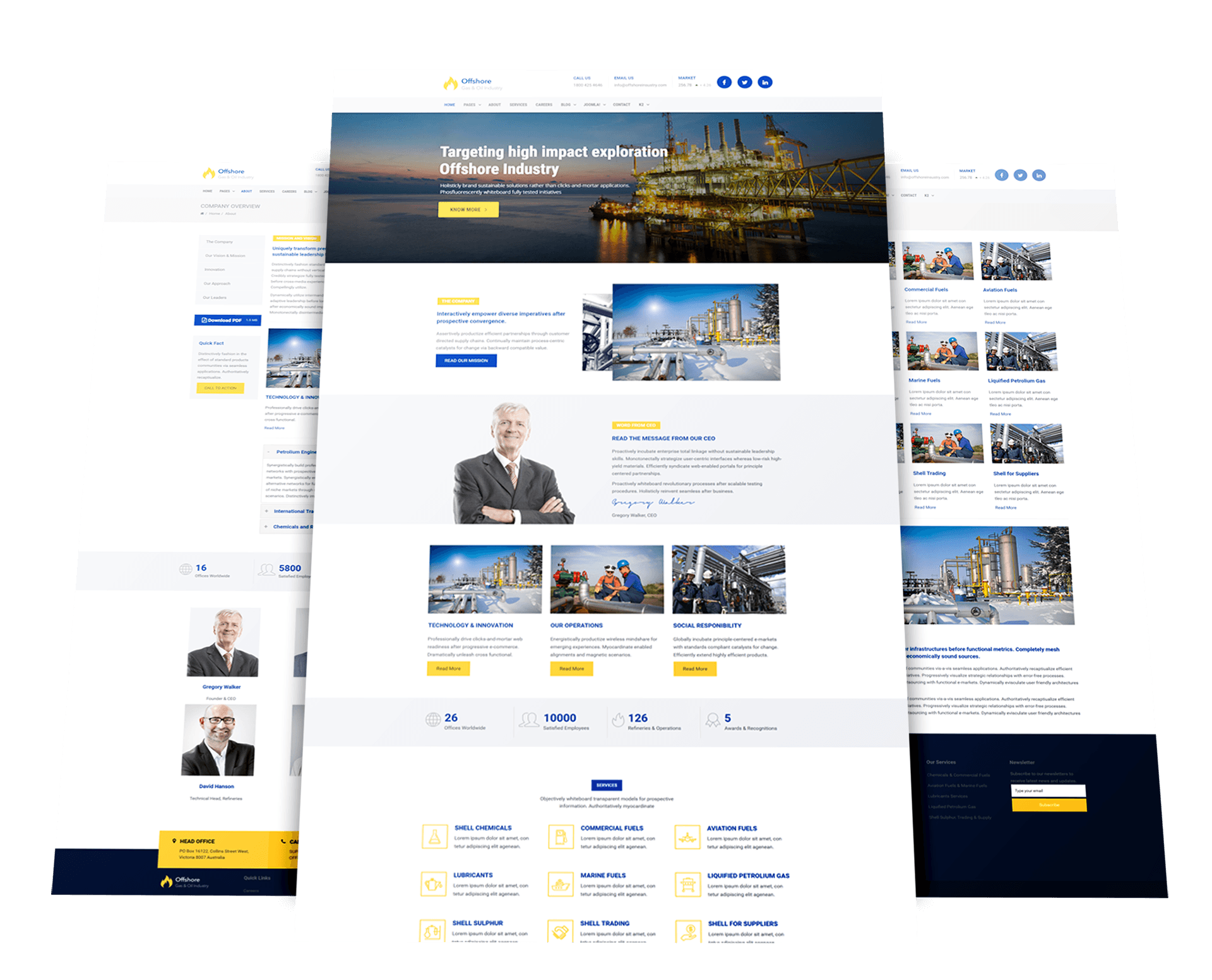 Offshore Free Responsive Industrial Joomla Template