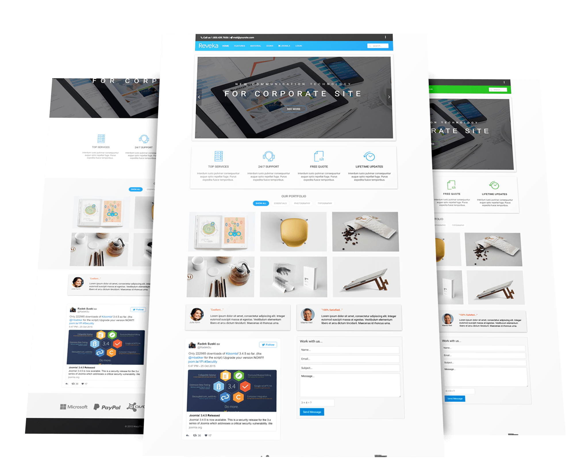 WT Reveka - Material Joomla Template