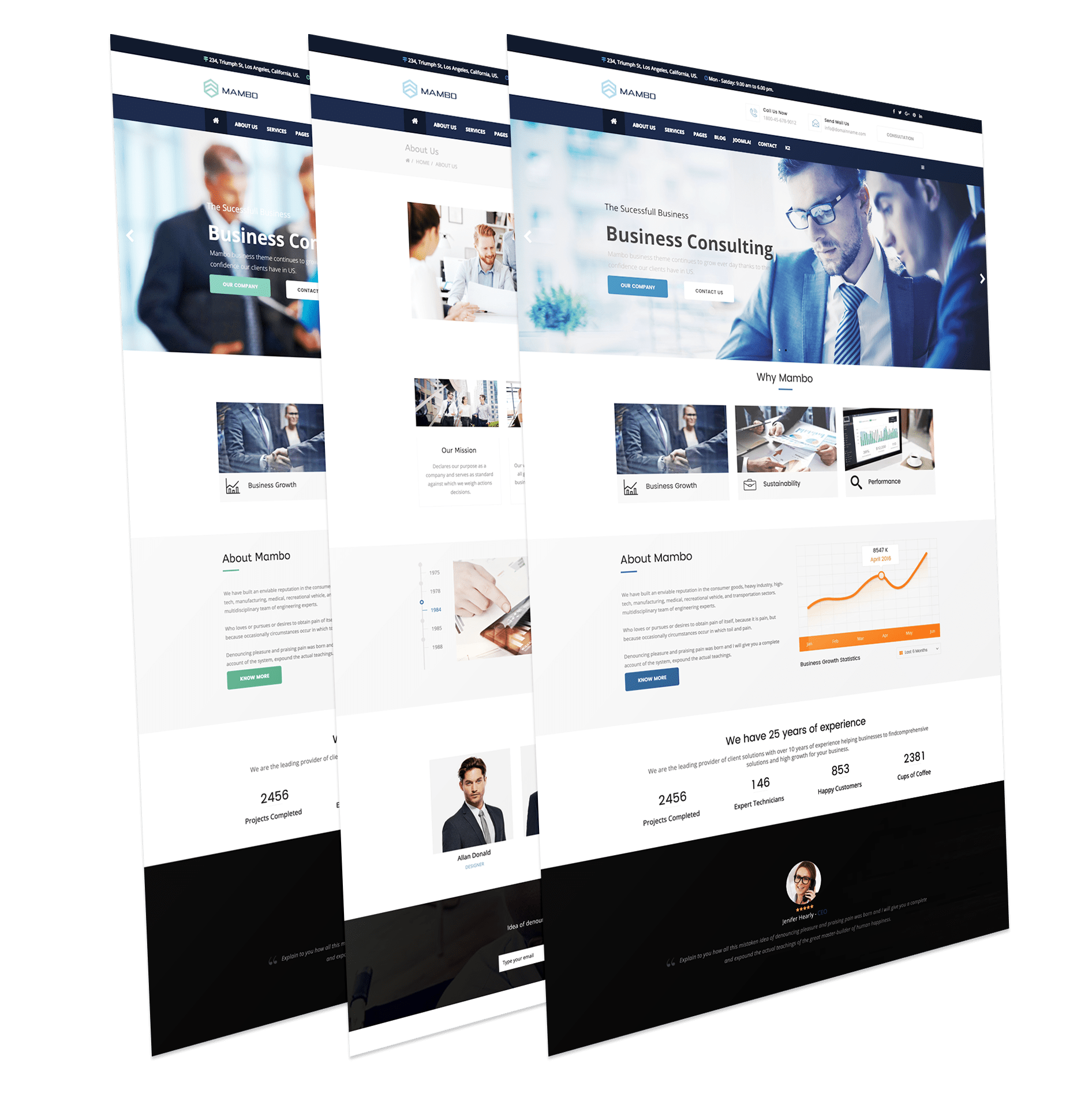 One page Joomla Template