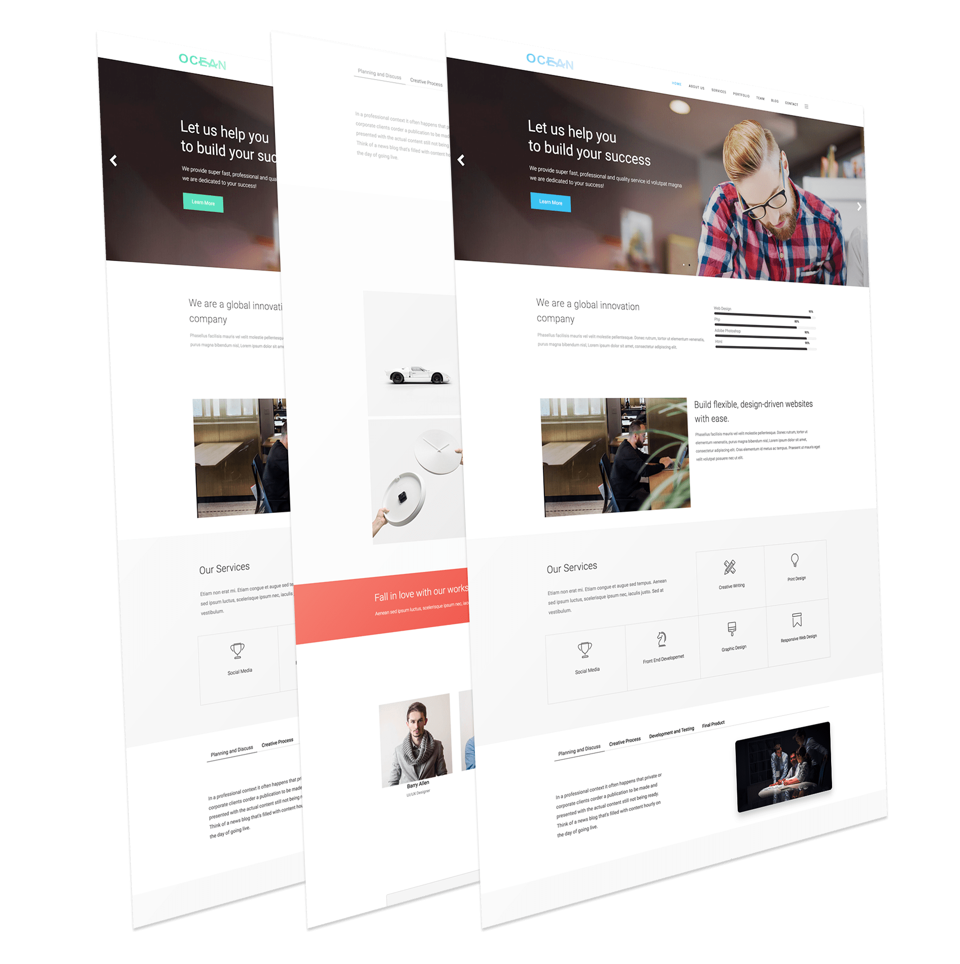 One page Joomla Template