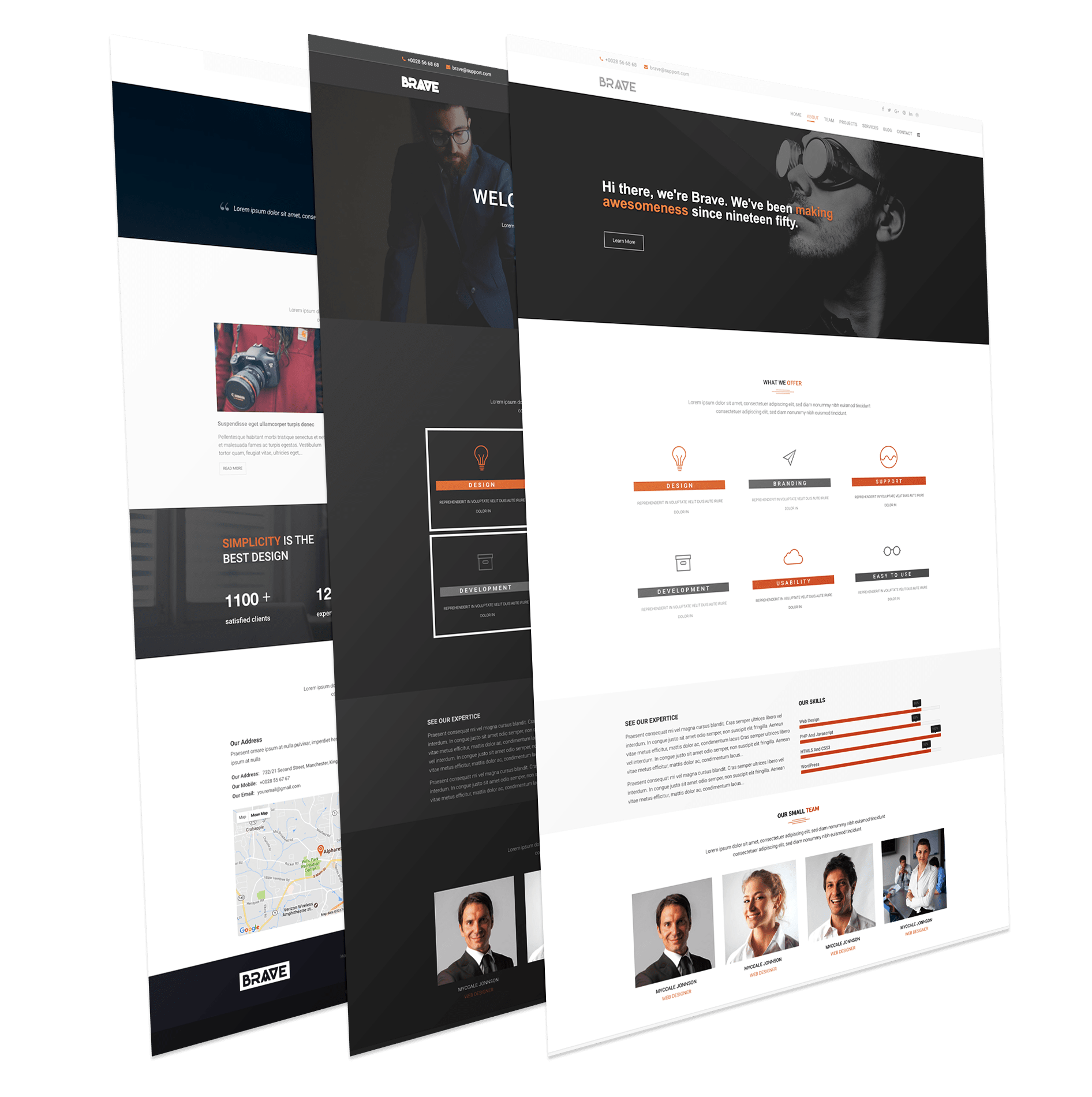 One page Joomla Template