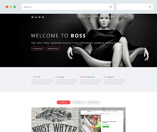 One Page Joomla Template