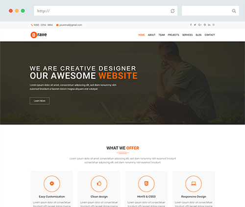 One Page Joomla Template